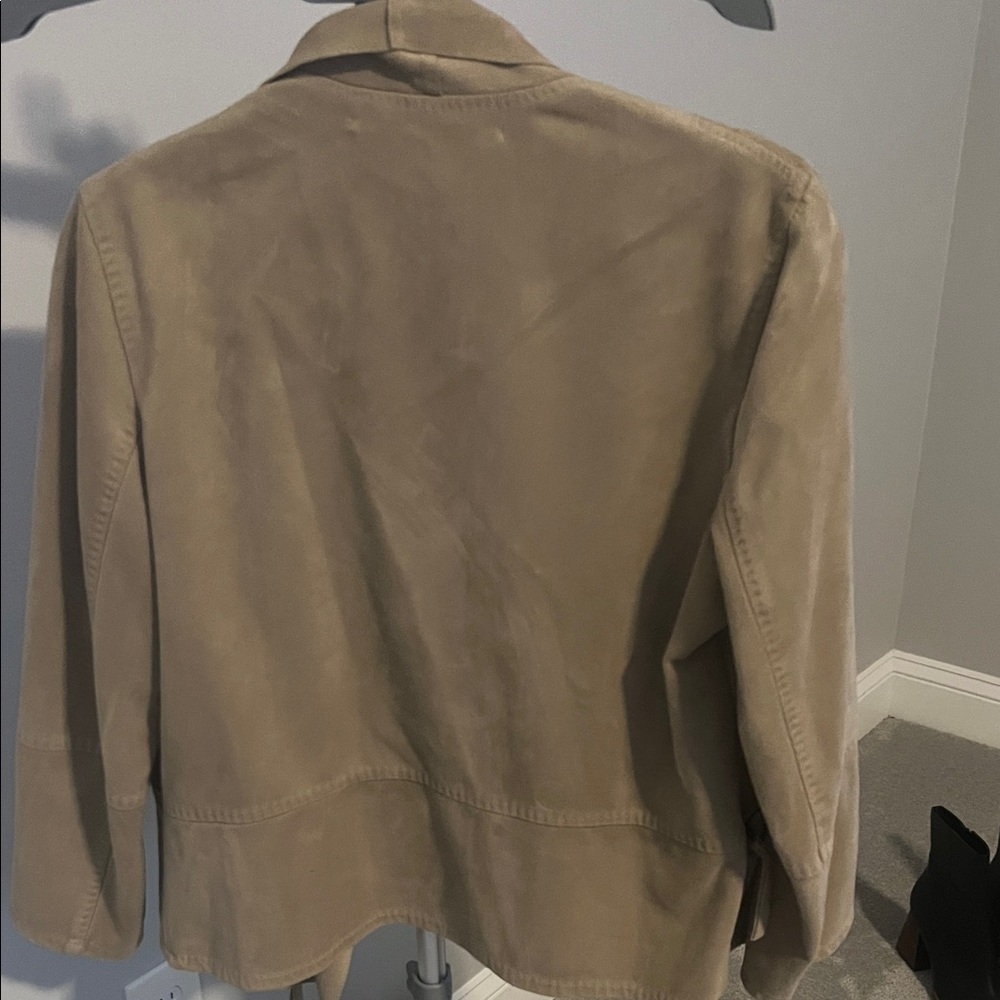 Max Studio Faux Suede Tan Jacket - image 2